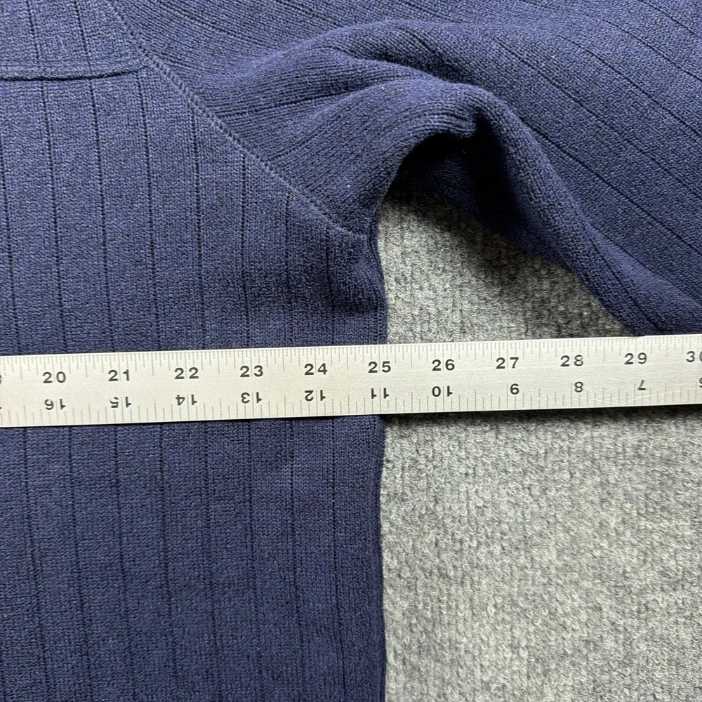 REI Fleece Pullover Mens XL Navy Blue Ribbed Quarter Zip Fall 2013